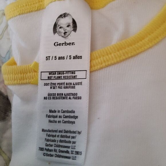 4-piece Girls' Pajama Set Bee Themed Yellow Black NEW - Picture 7 of 10